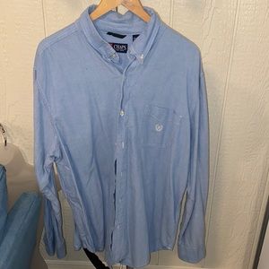 Long sleeve button down light blue shirt